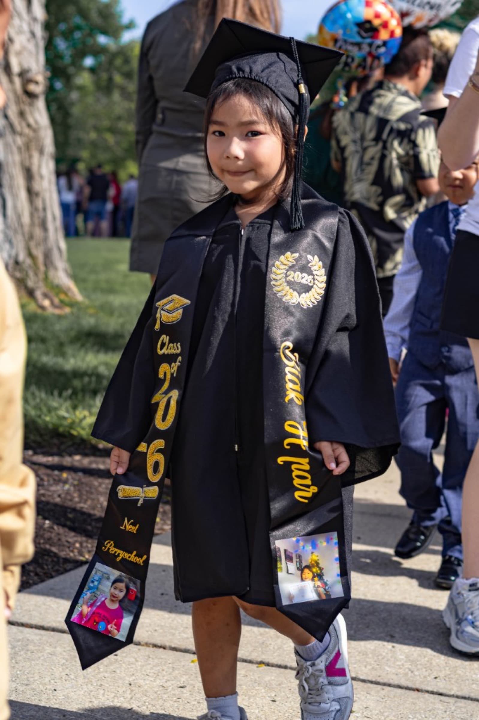 Child in a graduation cap