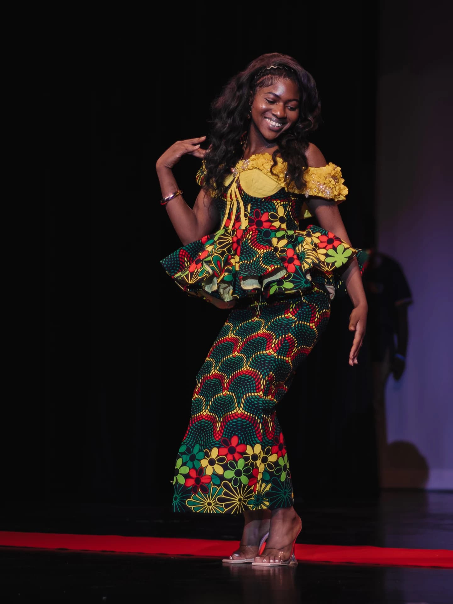 Student performer on stage