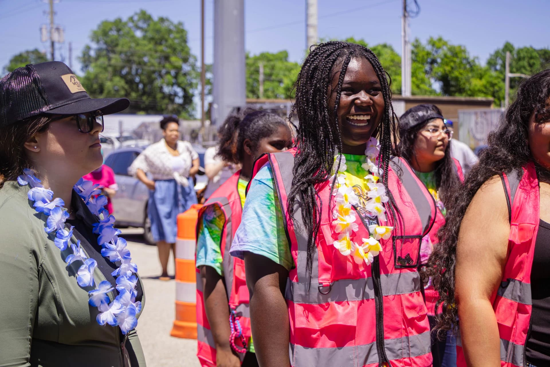 Staff at an outdoor district event