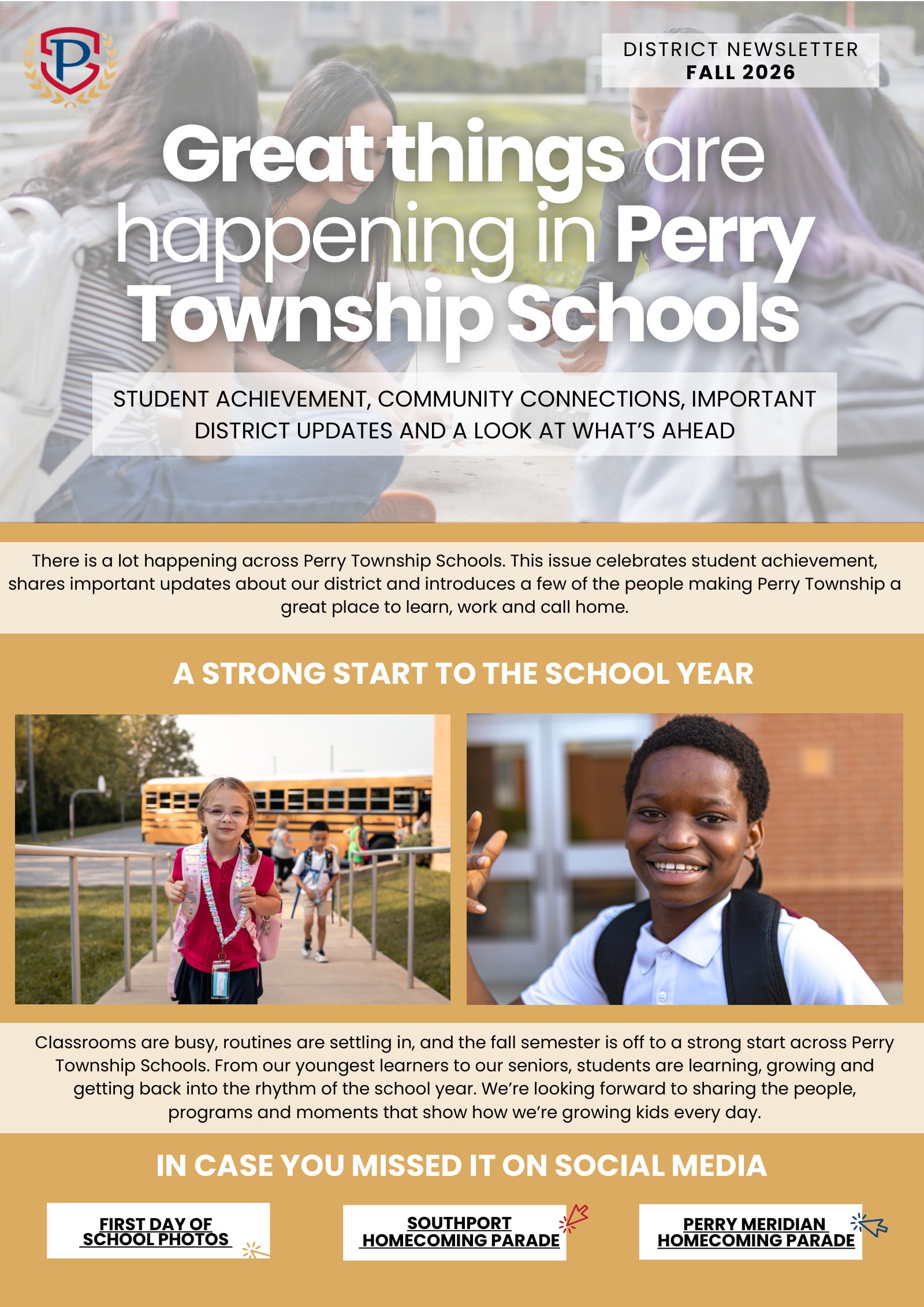 Fall 2026 district newsletter cover