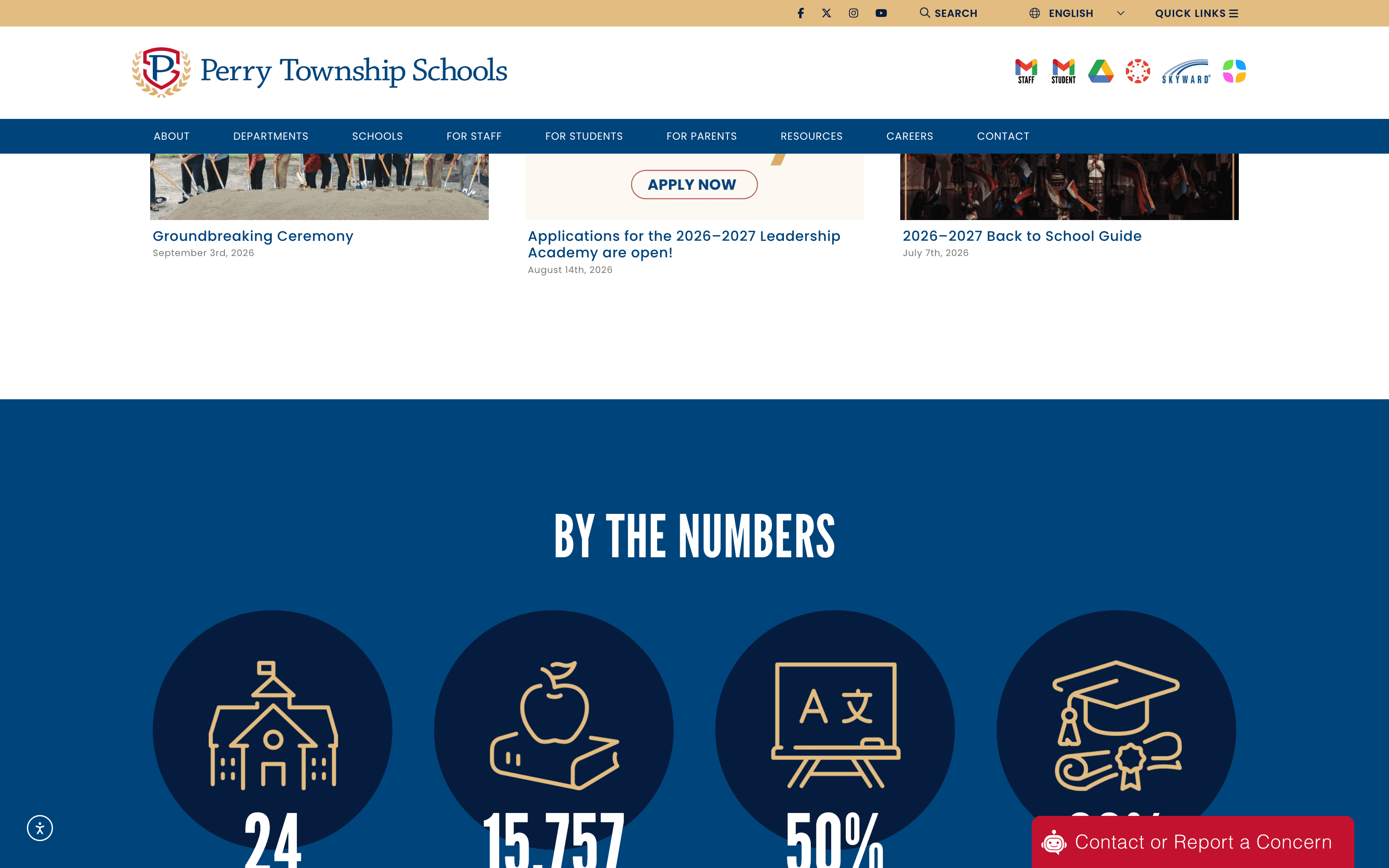 Perry Township Schools district homepage